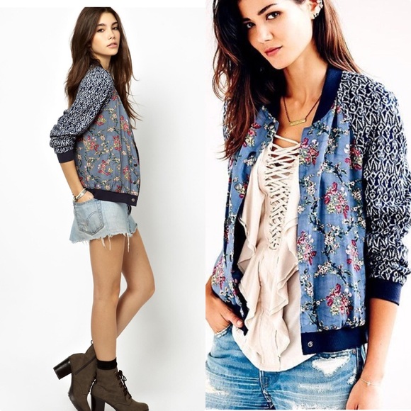 Free People Jackets & Blazers - HPFree People Floral Bomber